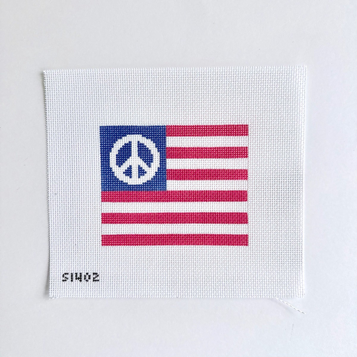 Small Peace American Flag Canvas