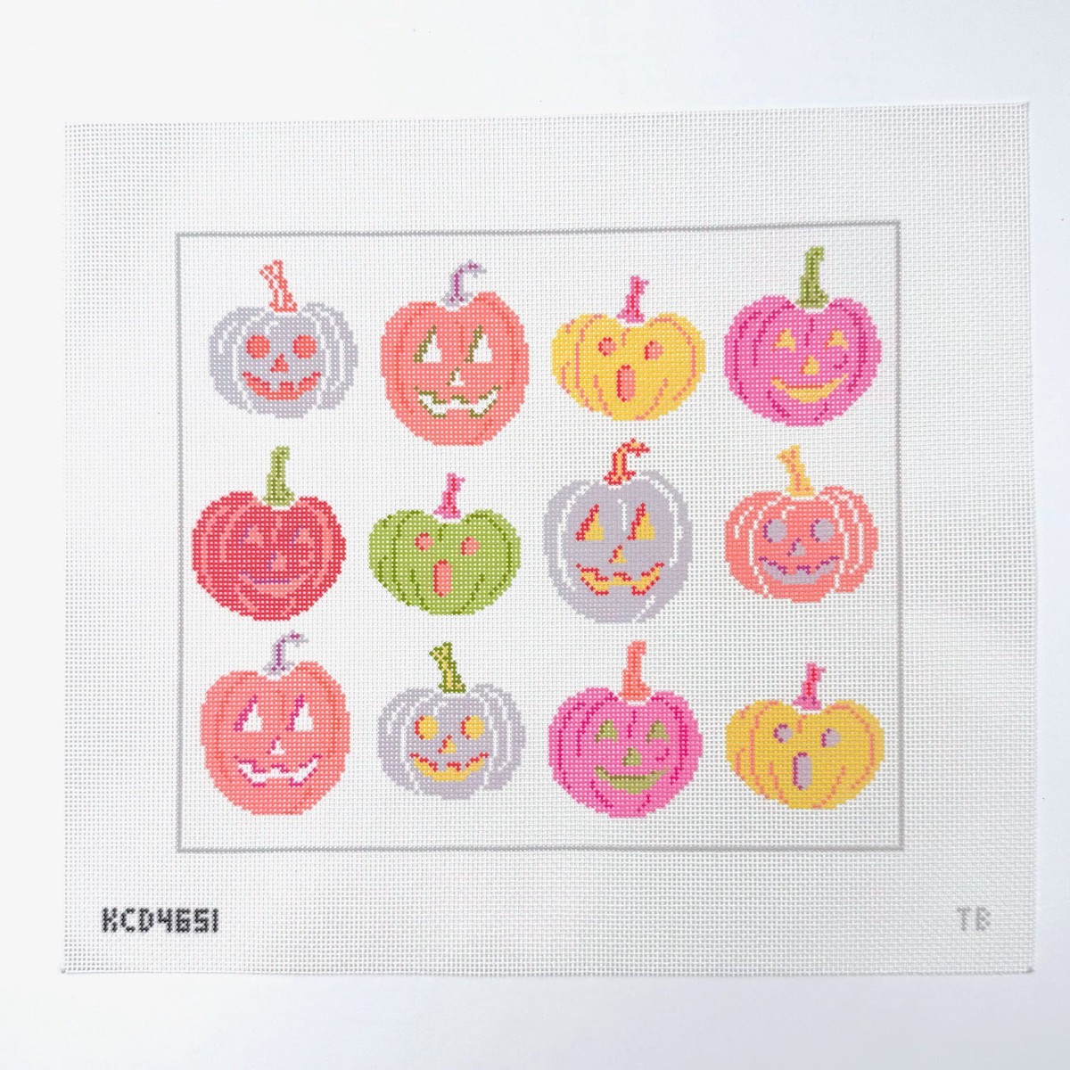 12 Pumpkins Needlepoint Canvas