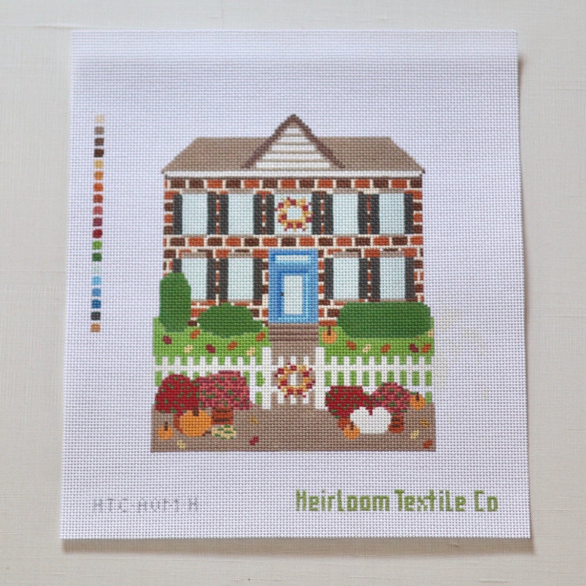 Autumn on Main St House Needlepoint Canvas