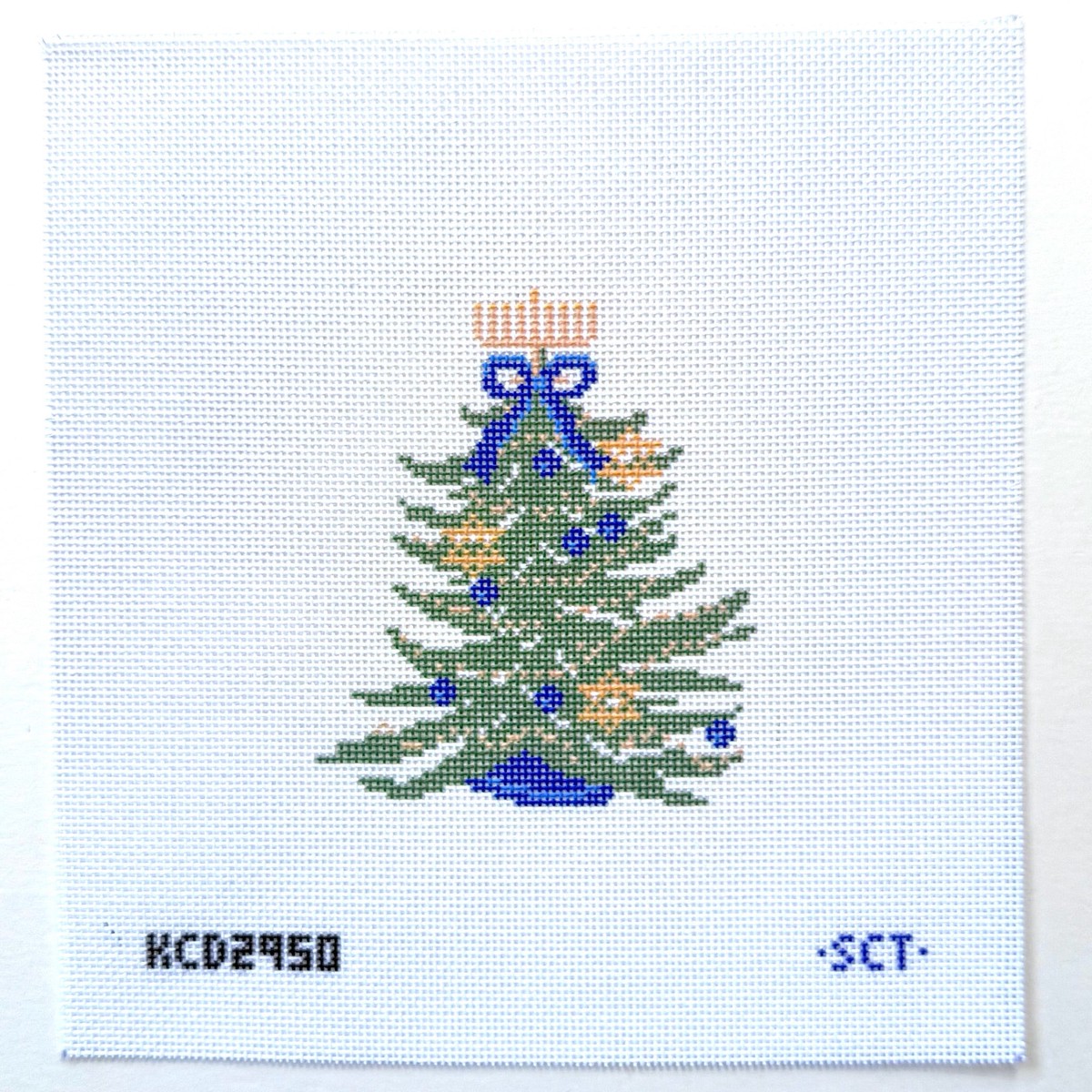 Chrismukkah Tree Needlepoint Canvas