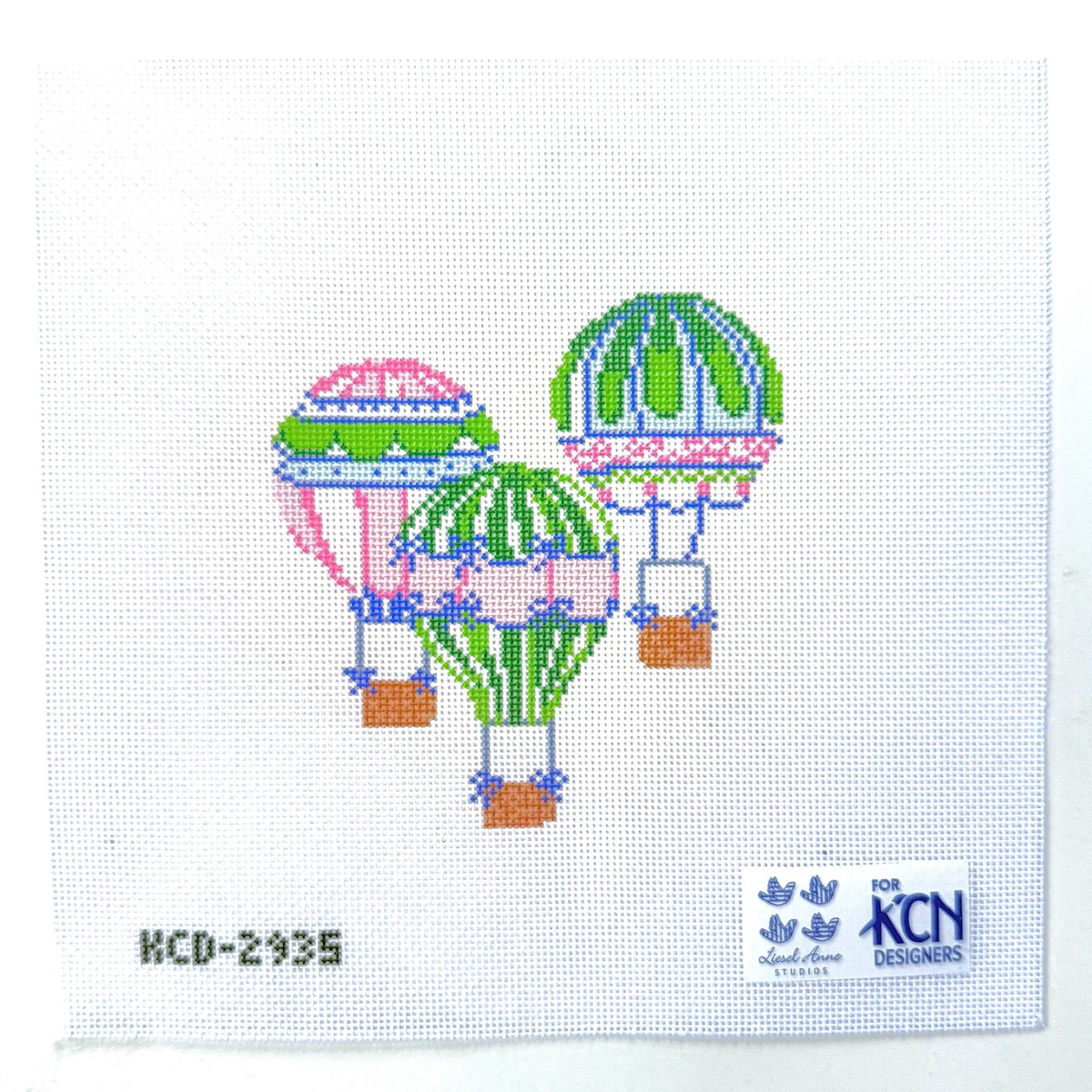 Hot Air Balloon Ornament Needlepoint Canvas