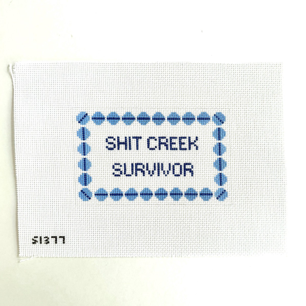 Shit Creek Survivor Needlepoint Canvas