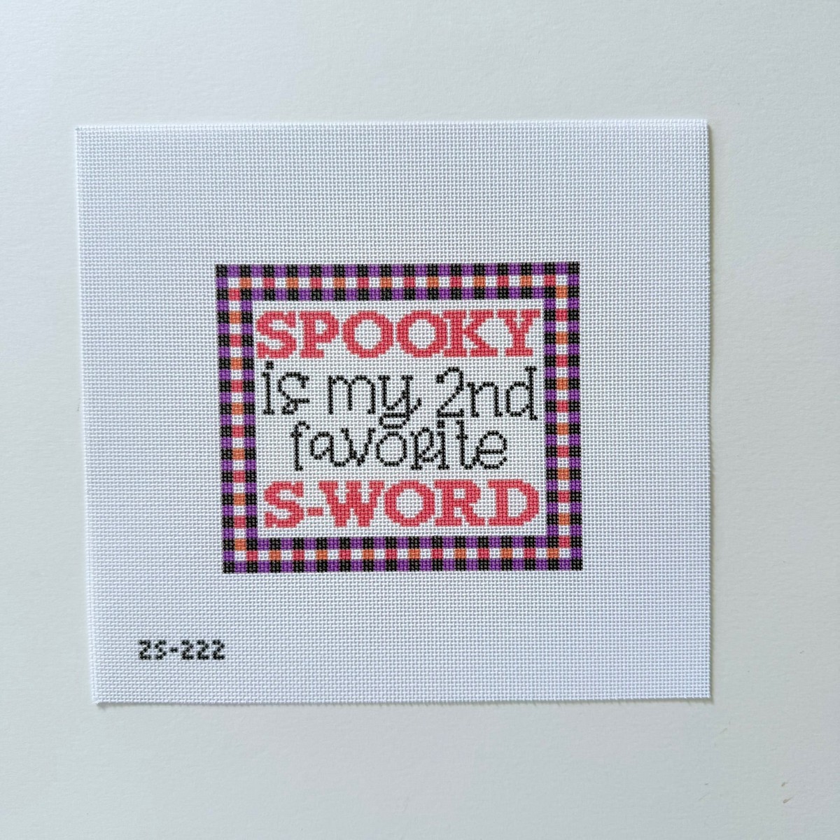 Spooky S Word Needlepoint Canvas