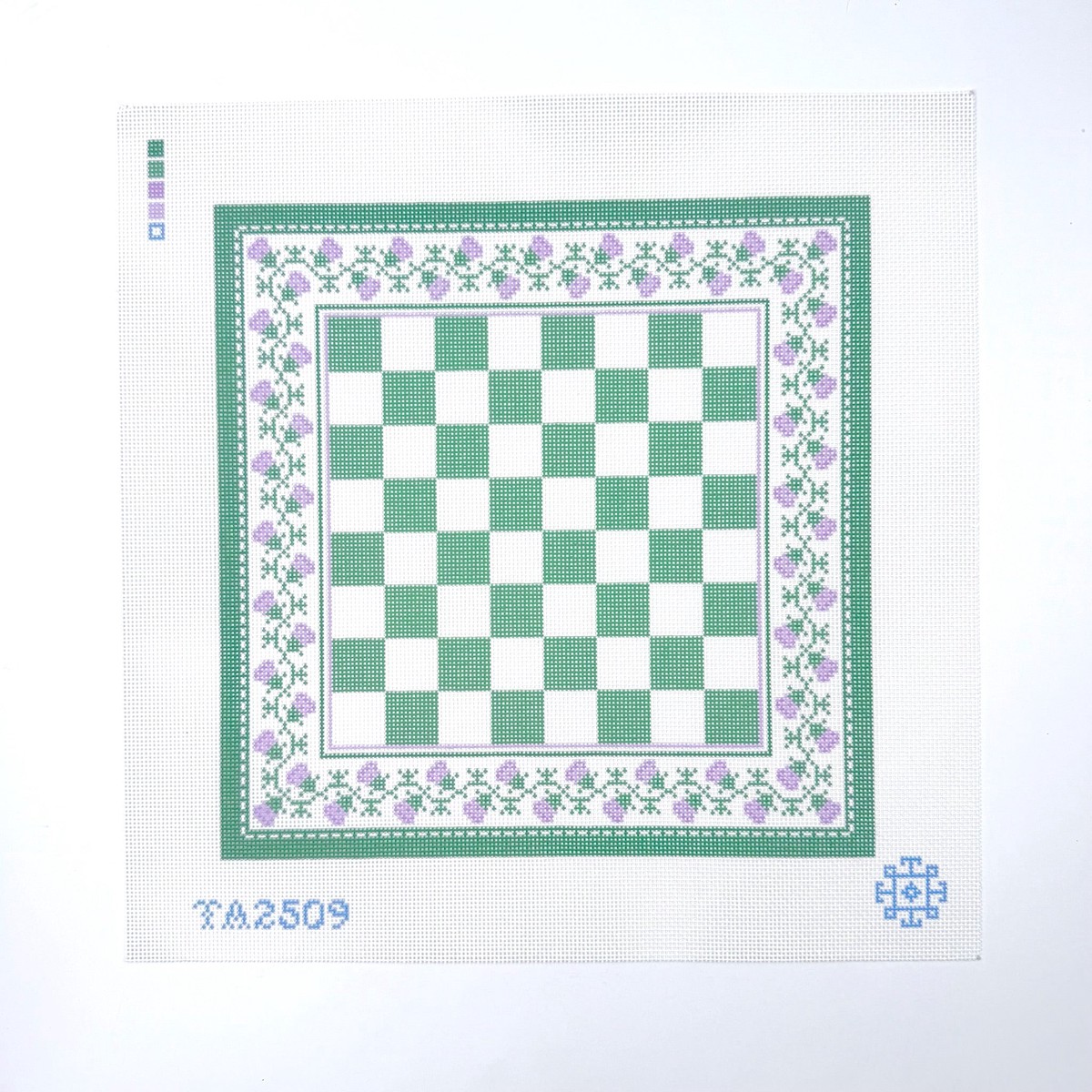 Thistle Chessboard Needlepoint Canvas