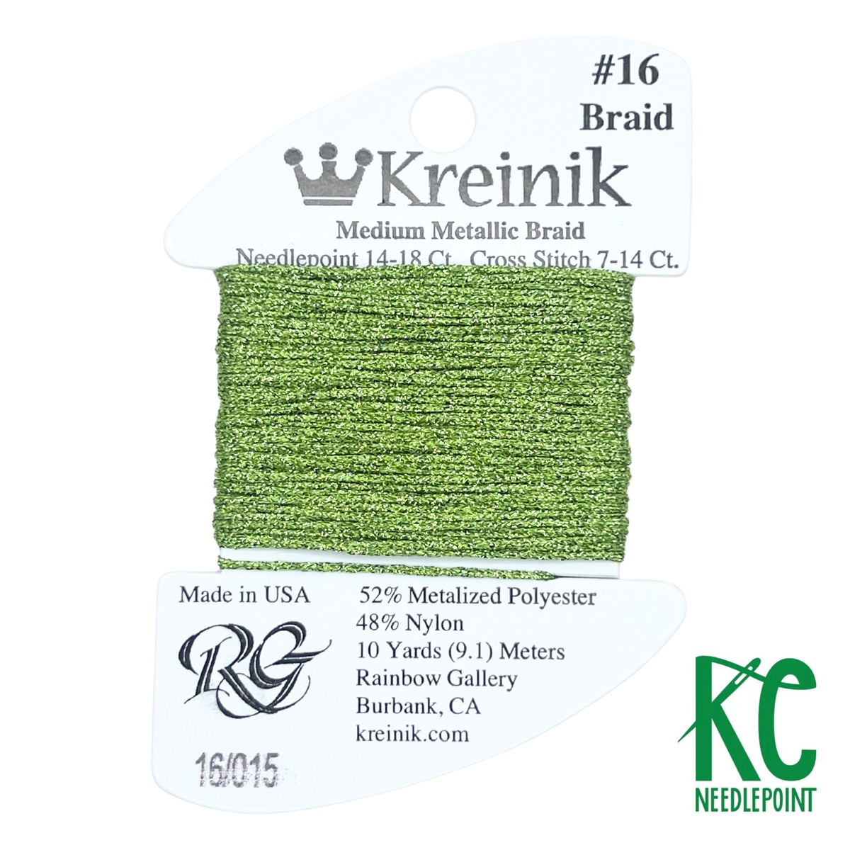 Kreinik Card Size 16 015 Chartreuse