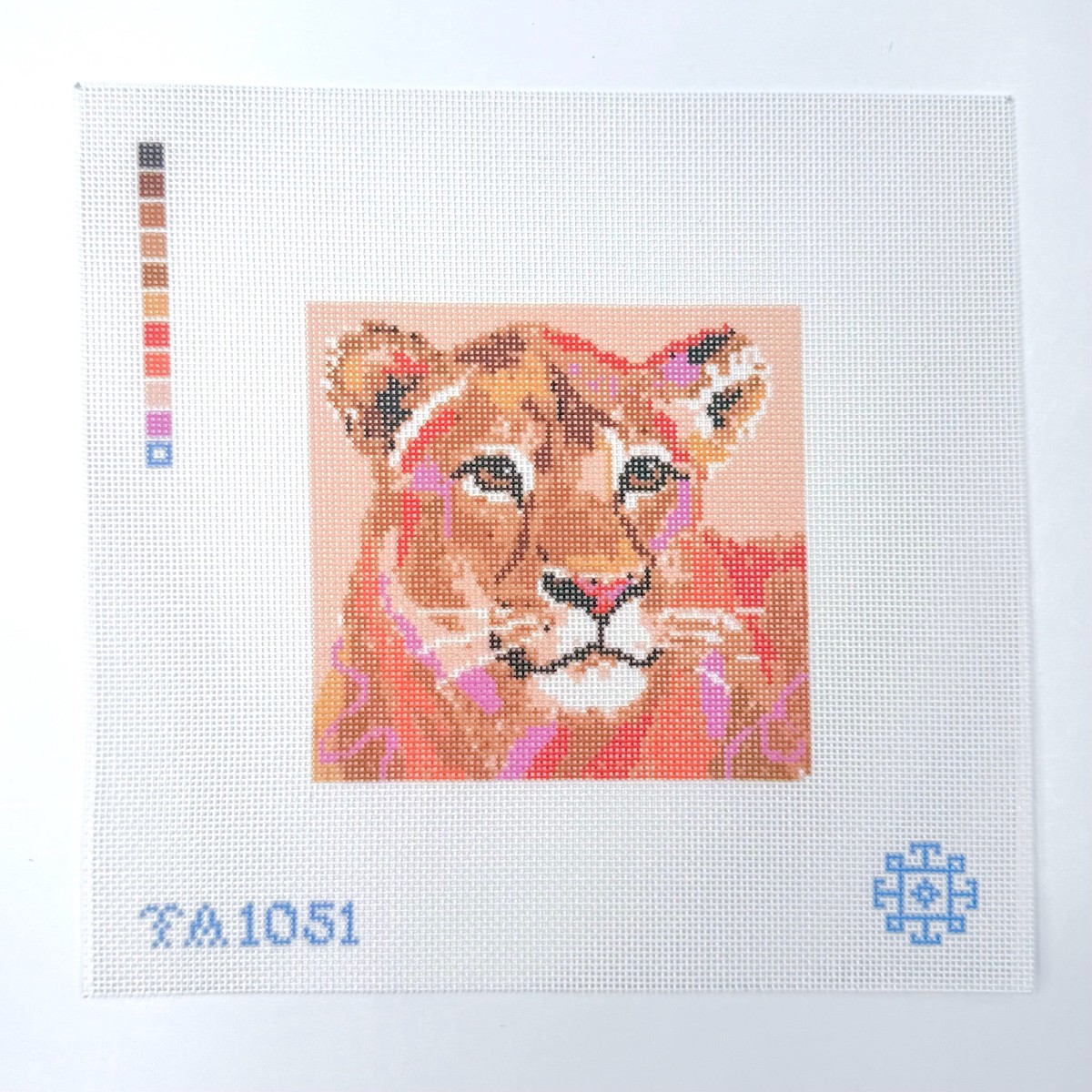 Mini Lioness Needlepoint Canvas