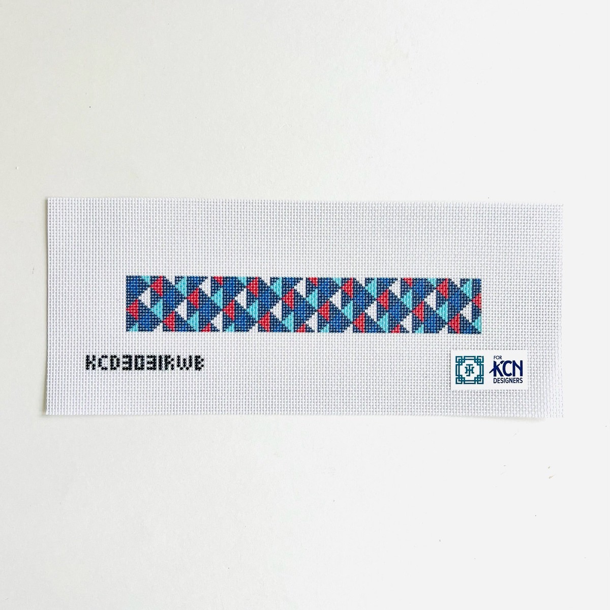 Red, White and Blue Geometric Key Fob Canvas