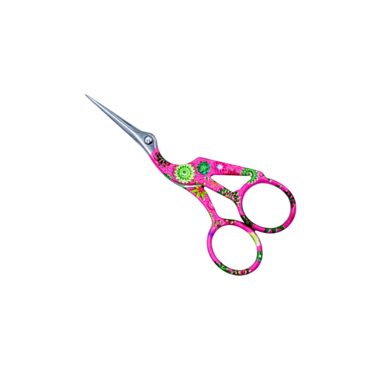 Pink Floral Stork Scissors