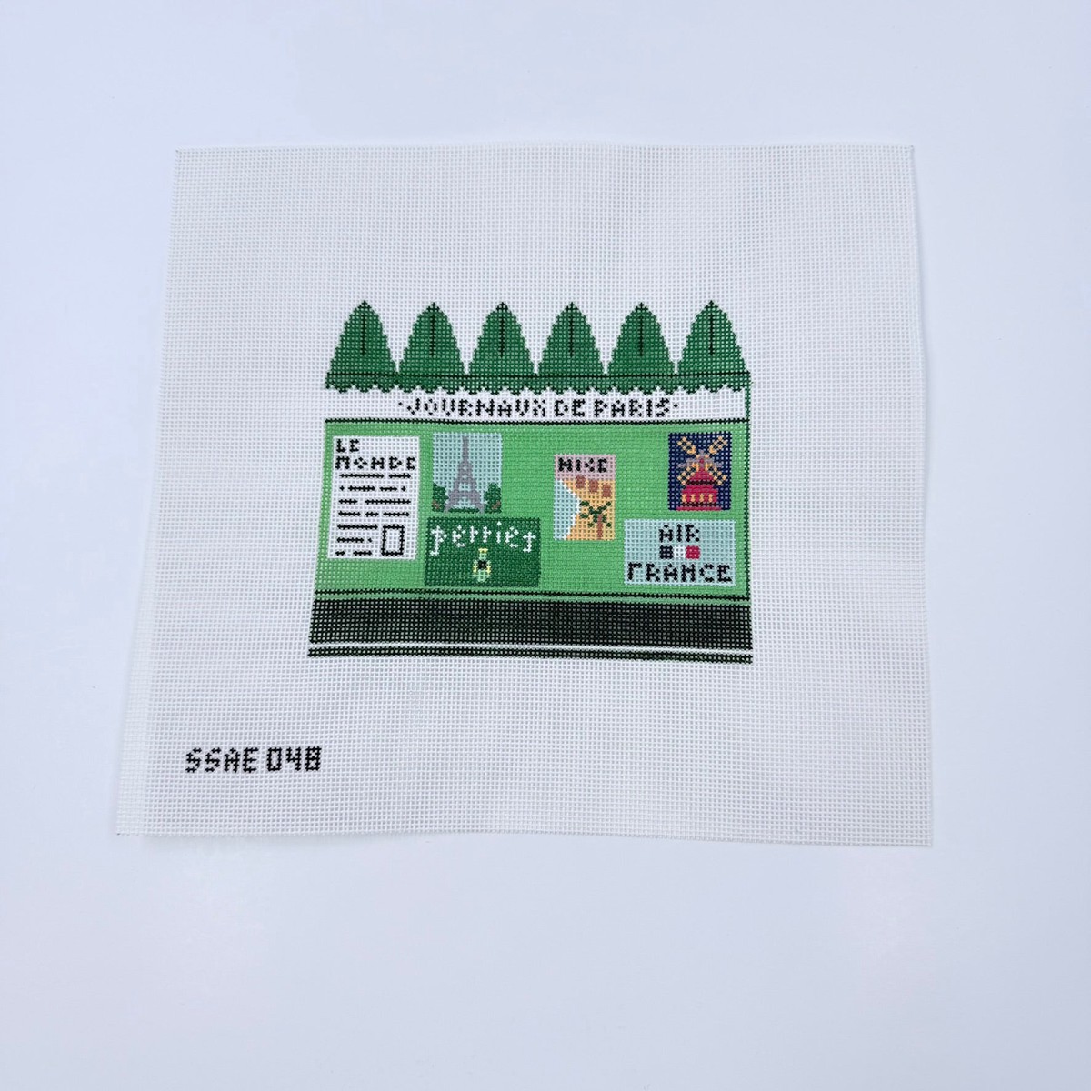 3D Journaux de Paris Needlepoint Canvas