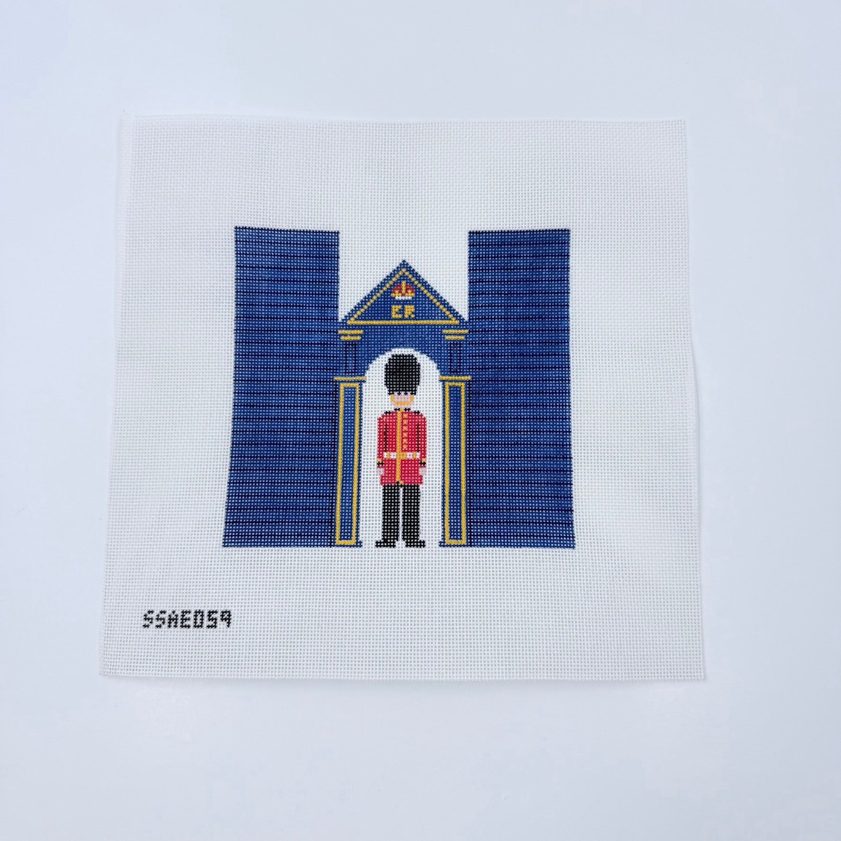 3D London Guard Sentry Box Needlepoint Canvas