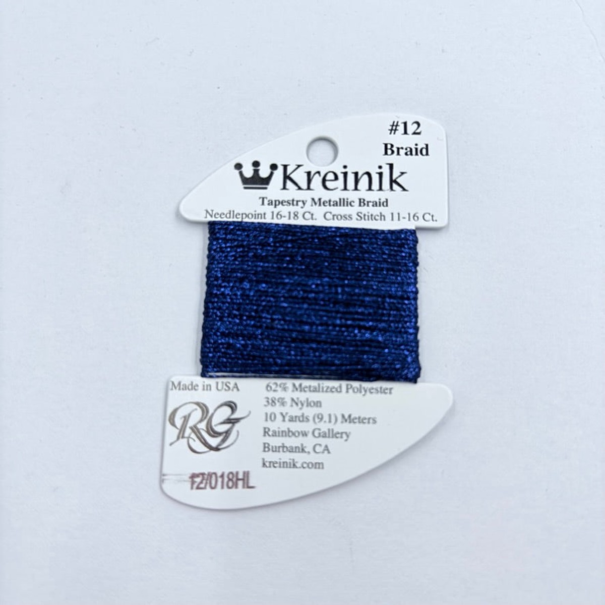 Kreinik Card Size 12 018HL Navy High Lustre