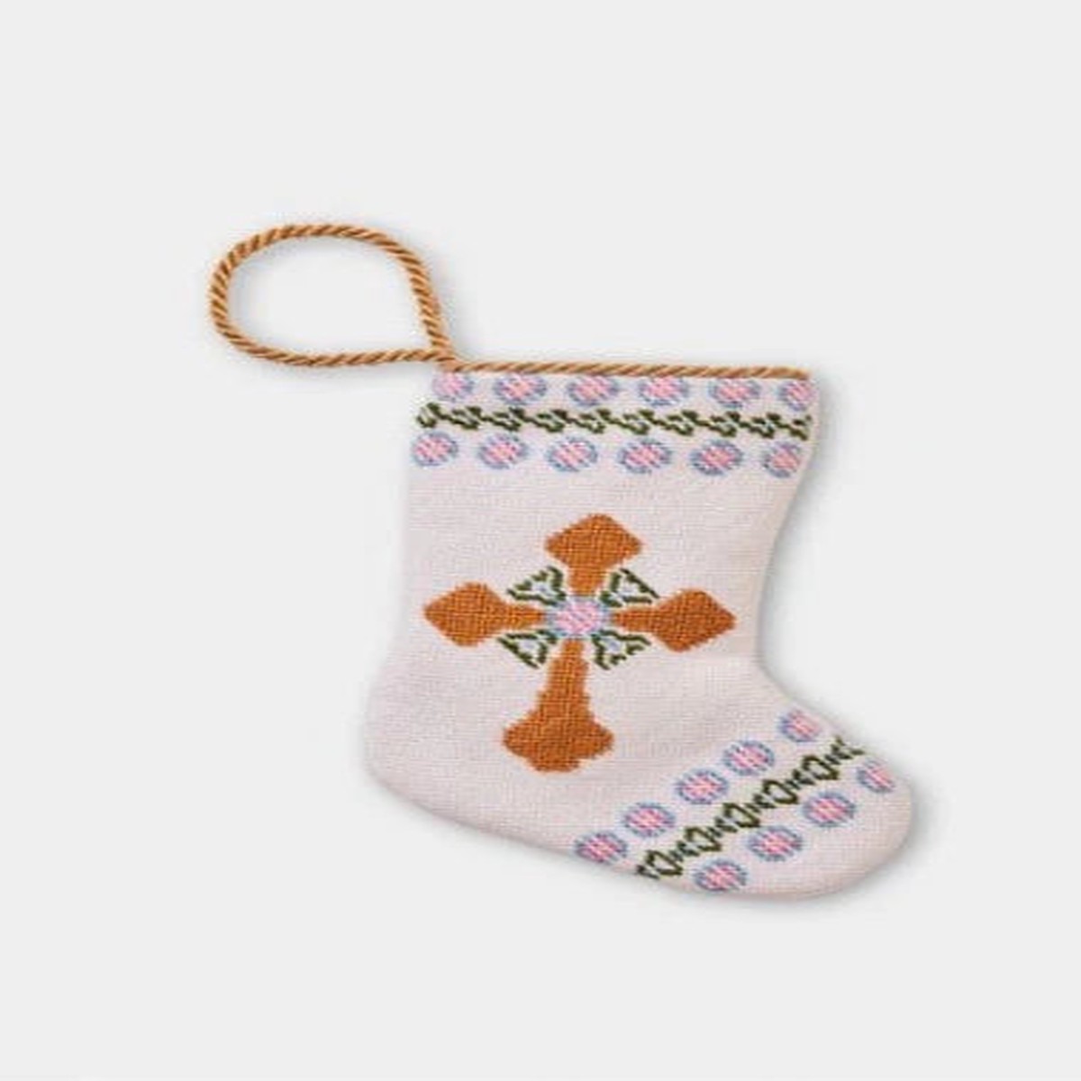 Finished Bauble Stocking: Immanuel Cross