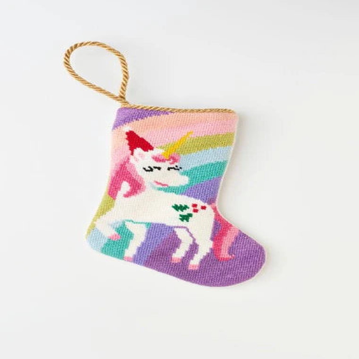Finished Bauble Stocking: Unicorn Dreaming