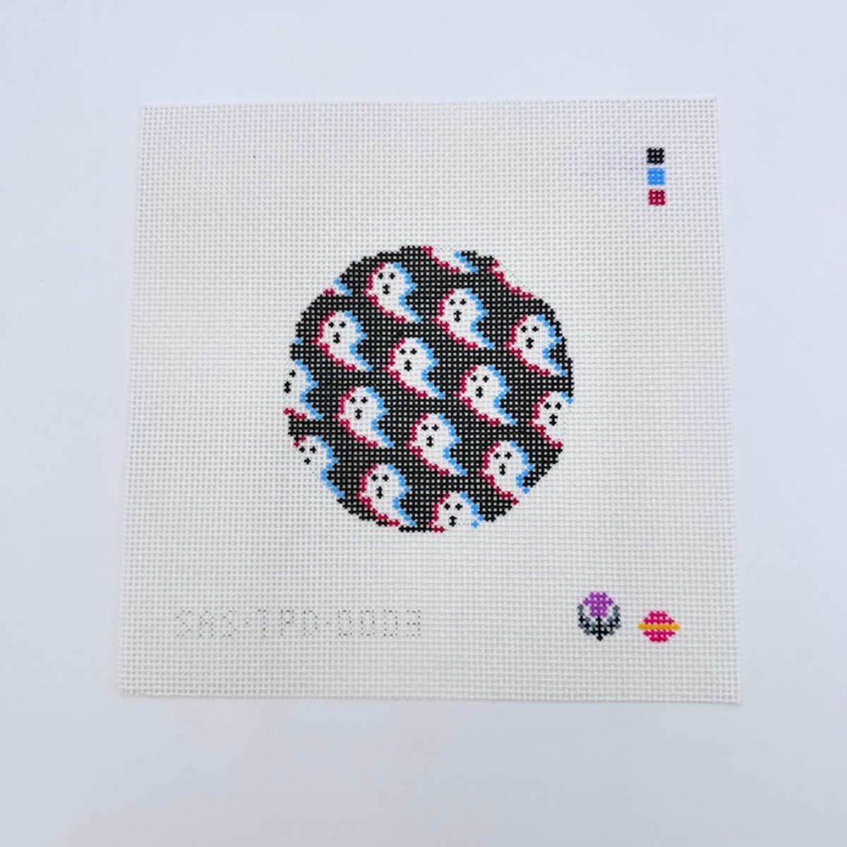 3D Ghost Round Canvas