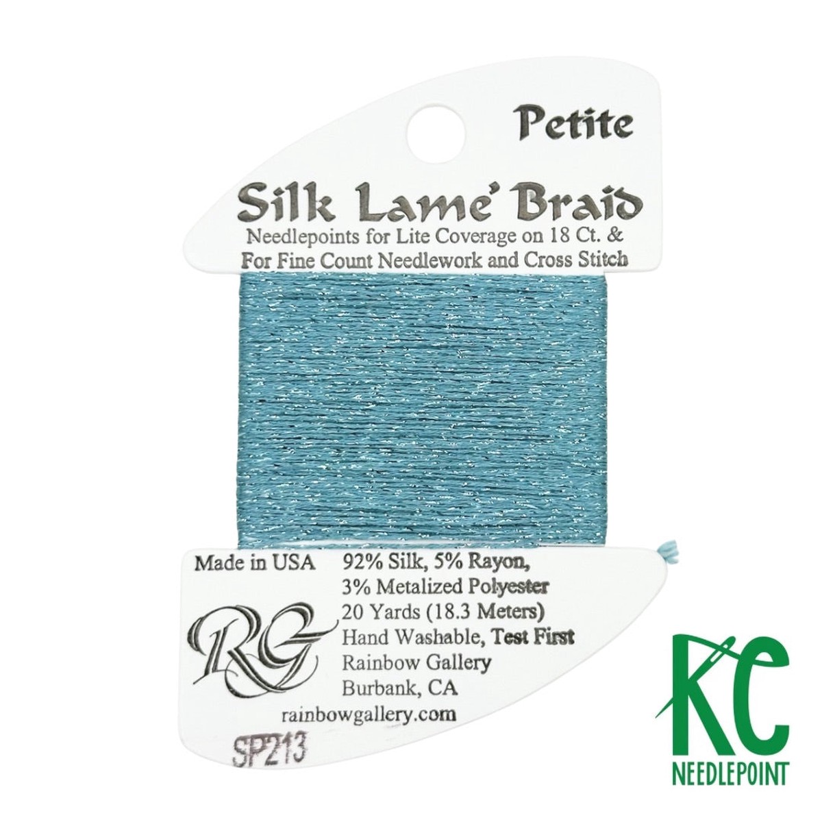 Petite Silk Lam Braid SP213 Dusty Turquoise