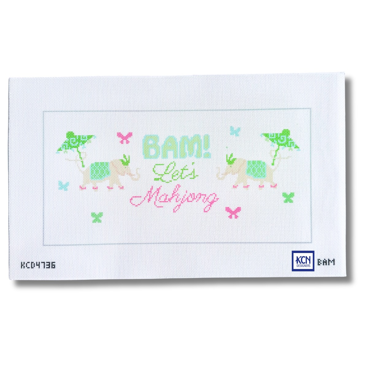 Bam Let's Mahjong Lumbar Canvas