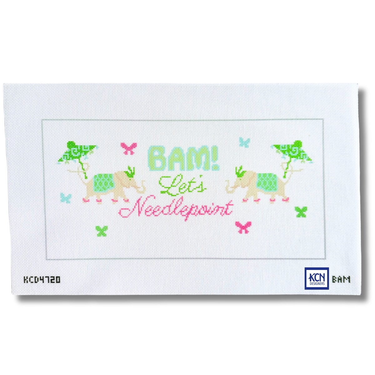Bam Let's Needlepoint Lumbar Canvas
