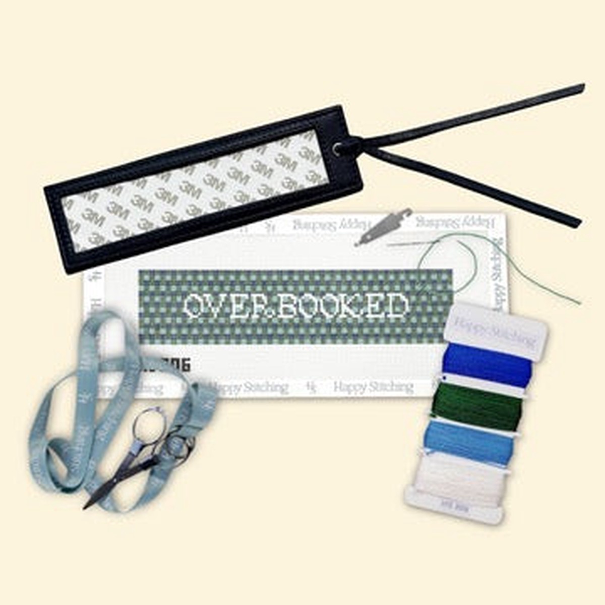 "Overbooked" Happy Stitching All-In-One Bookmark Kit