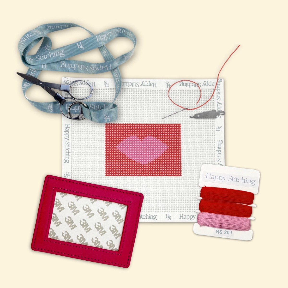 "Pucker Up" Happy Stitching All-In-One Card Wallet Kit
