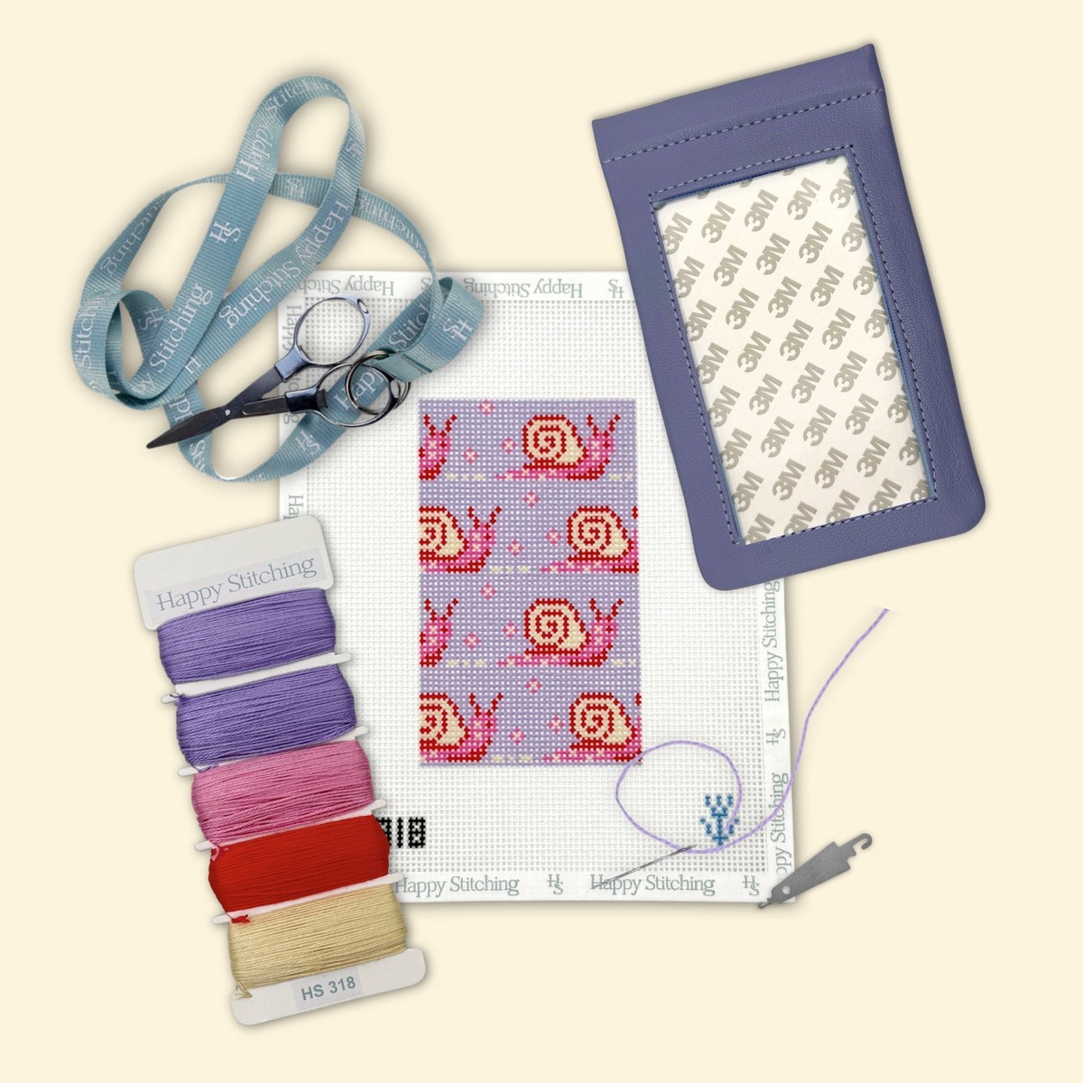 "Snailed It" Happy Stitching All-In-One Eyeglasses Case Kit