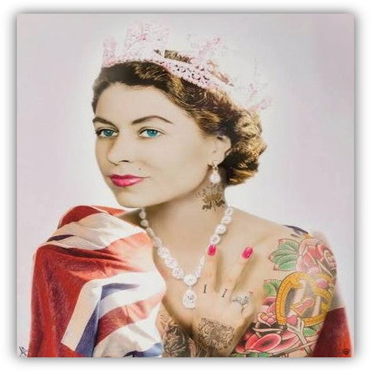 JJ Adams - 'US Queen Tattoo - Original Version' - Framed Limited Edition Deluxe