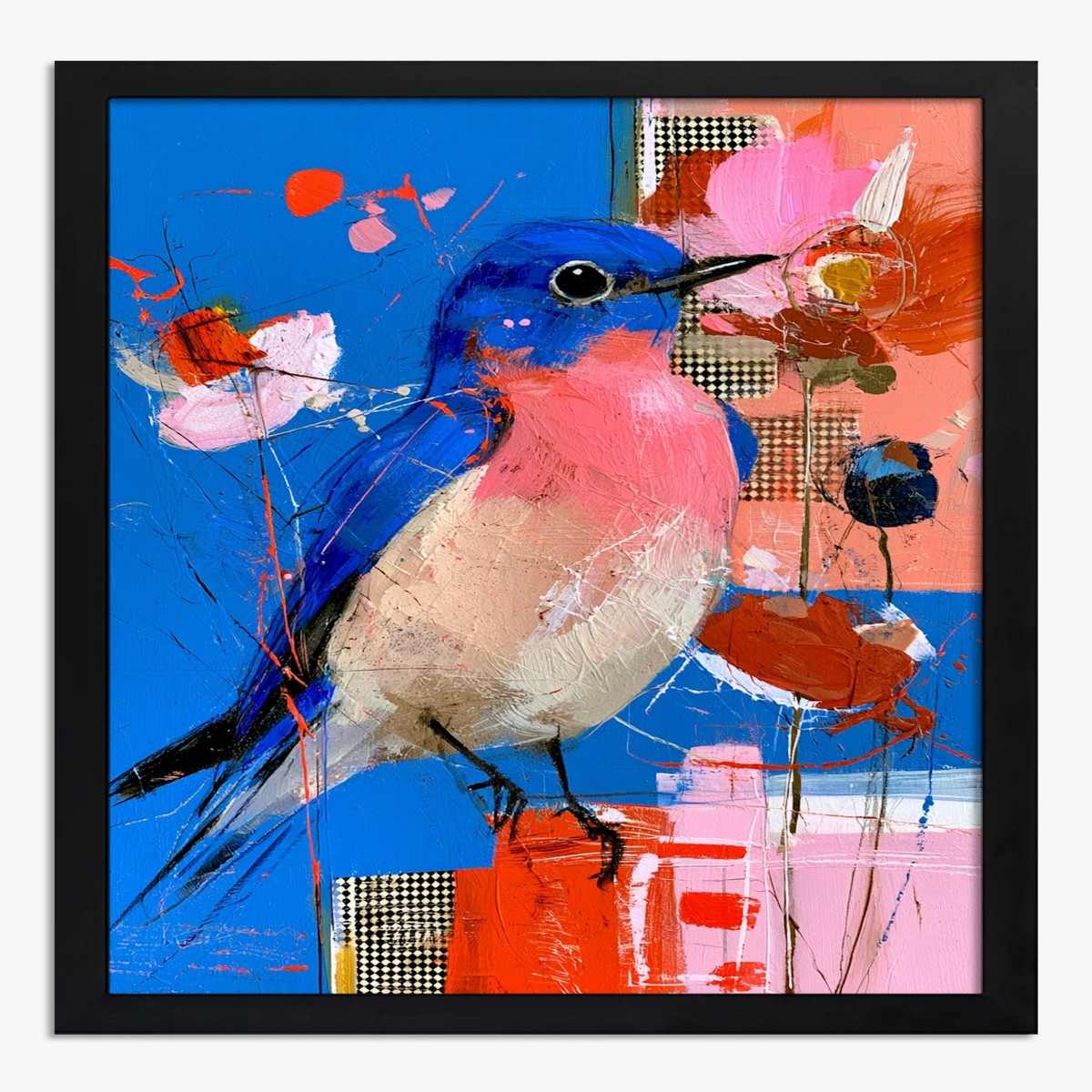 Bluebird on Blue Art Print